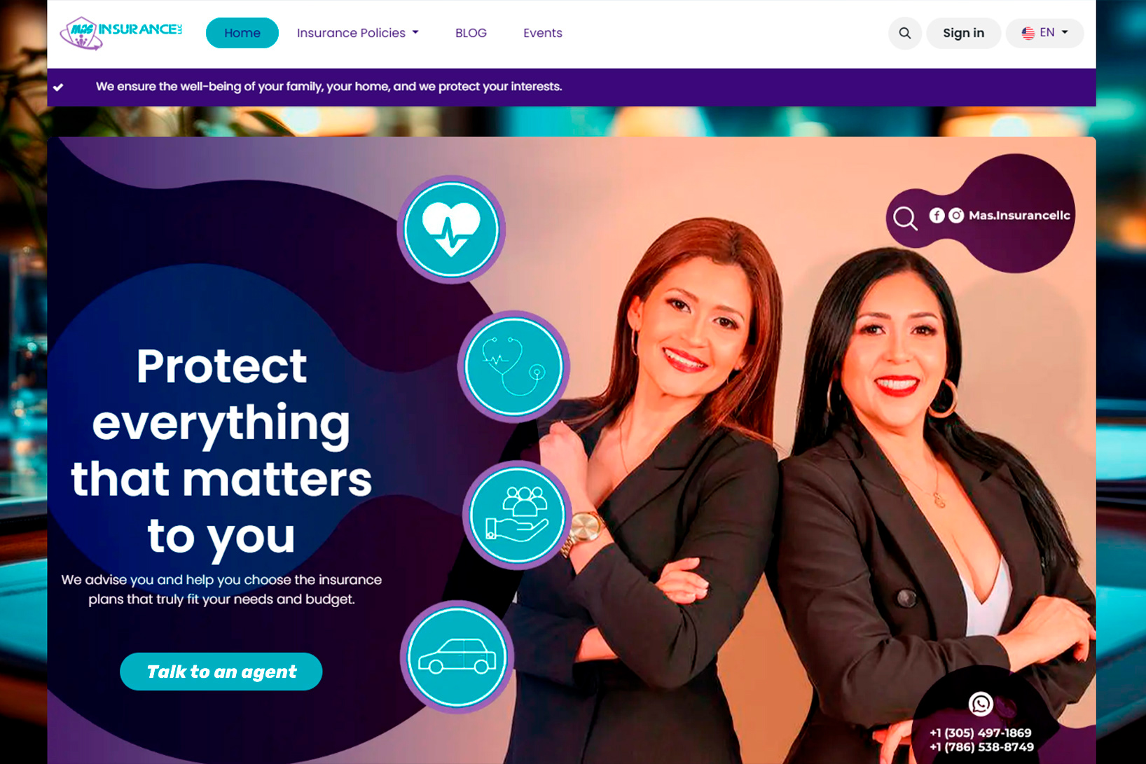 Agente de Seguros en Miami, USA Mas Insurance