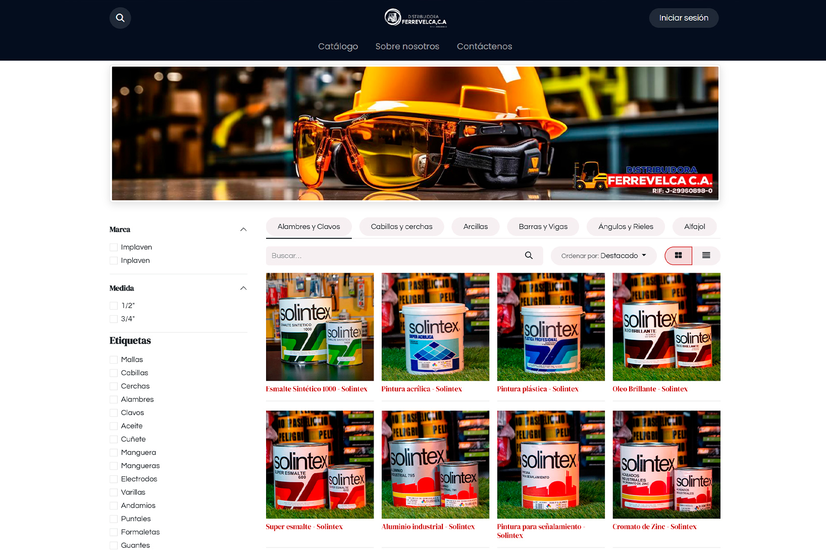 Distribuidor de materiales de construcción y ferretería Ferrevelca C.A